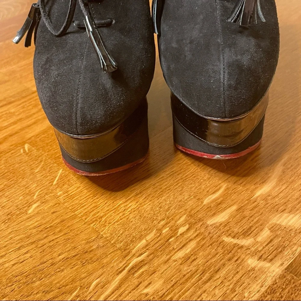 Charlotte Olympia Dark Academia Wednesday Adams Martha Wedge Oxfords